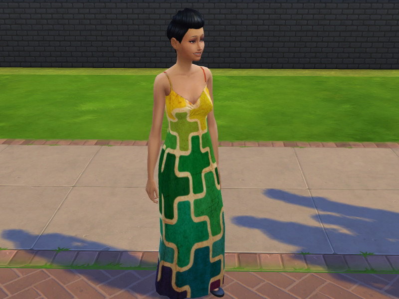 Sims 4 The Sims Resource | Patterned Maxi Dresses - Colourful Pattern 2 [FYA] by TSR Creator