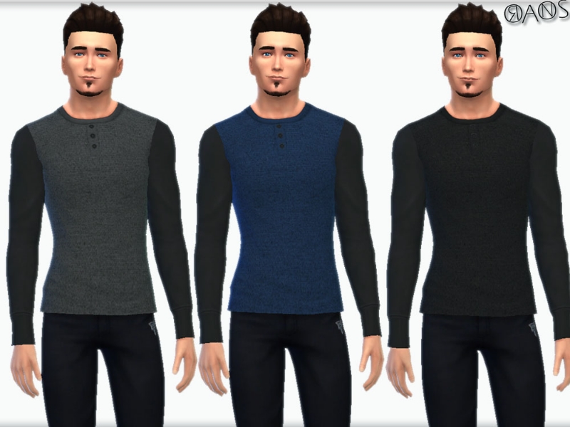 The Sims Resource - Henley Sweater