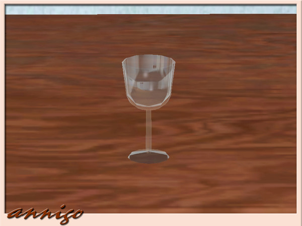 Sims 3 — White Wine Glass Single DR "Alika" by annigo — created by annigo@TSR