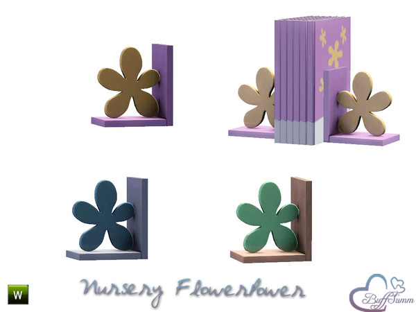 Sims 3 — Kidsroom_FlowerPower Bookend by BuffSumm — Part of the *Nursery FlowerPower* ***TSRAA***