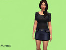 Sims 4 — Denim Miniskirt by Mart89 — Cute miniskirt with studs for tenn and adult female