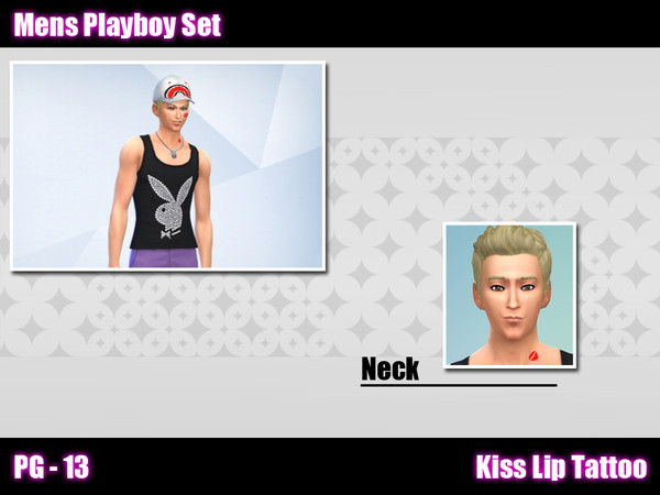 Sims 4 — KissTattooNF by Kronronko — KissTattoo(neck)