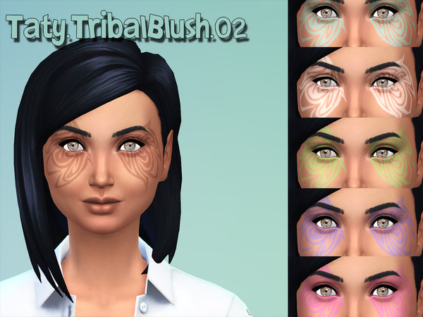 Sims 4 — [Ts4]Taty_Tribal_Blush_02 by tatygagg — - Female - Teen, Young Adult, Adult, Elder