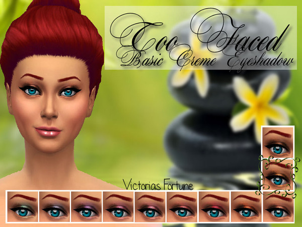 Sims 4 — Cocoa by fortunecookie1 — Do your sims love creamy colors and vibrant eye shadow shades that give them a unique
