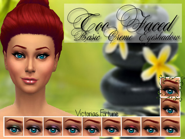 Sims 4 — French Toast by fortunecookie1 — Do your sims love creamy colors and vibrant eye shadow shades that give them a