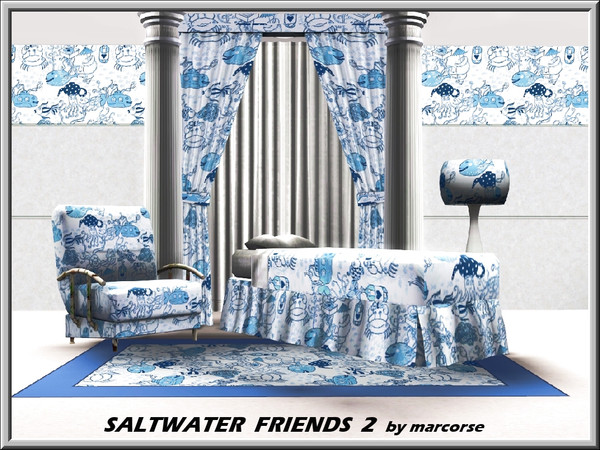 Sims 3 — Saltwater Friends 2_marcorse by marcorse — Themed pattern: comical friends of the seashore in a children's