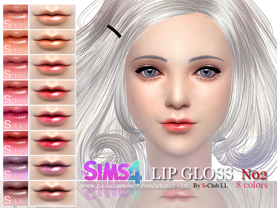 The Sims Resource S Club Ll Thesims4 Lipstick Glossy 02