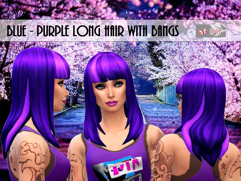 4. Lana CC Finds: Purple and Blue Hair - wide 9