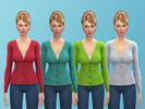 Sims 4 — Cozy Cardigan by Mayalii2 — A cozy cardigan that comes in four different colors: Raspberry Red, Lime Green,