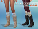 Sims 4 — Boot and Knit Sock Set (Adult Female & Child Universal) by SimplyMorgan77 — Keep your sims' feet warm and