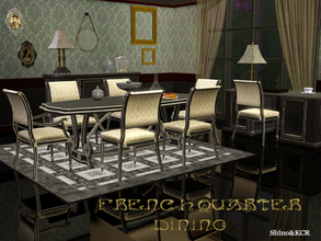 Sims 3 — Dining French Quarter by ShinoKCR — This is the last set of the French Quarter Series: The Dining Room. Made