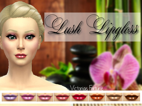 Sims 4 — Victorias Fortune Lush Lipgloss Collection by fortunecookie1 — Do you wish your sim had soft, colorful lips with