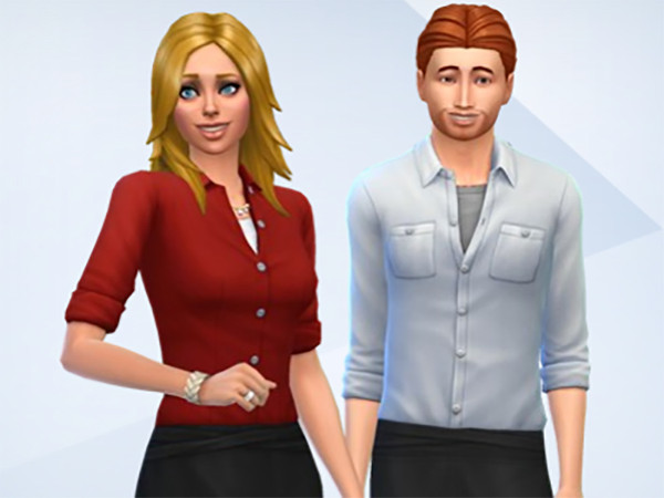 Sims 4 — Bartender Outfit by Snaitf — Bartender Outfit Maxis' bartender outfit, unlocked and ready for your sim to wear.