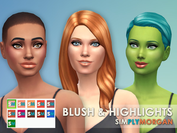 Sims 4 — Blush & Highlights by SimplyMorgan77 — Your sims will be glowing with this new set of blushes! A variety of