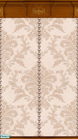 Sims 2 — Victorian Elegance Wallpaper by Riverwillows — Beautiful antique damask wallpaper, with pink pearls and fancy
