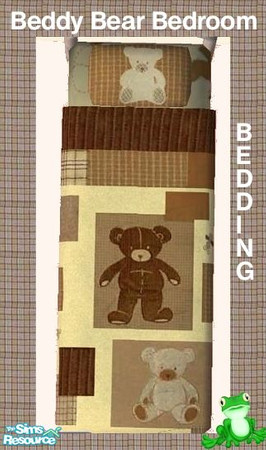 Sims 2 — Beddy Bear Bedding by frogger1617 — Childrens Bedroom in shades of brown and plaid. 
