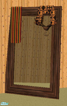 Sims 2 — TC 72 Out of Africa bedroom -  Mirror by H3wwy — Listen... Can you hear the heavy footsteps of the elephants