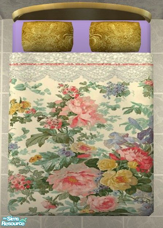 Sims 2 — Golden Beauty Bedroom - Bedding by Riverwillows — Beautiful bedroom in brushed gold furnishings and accented