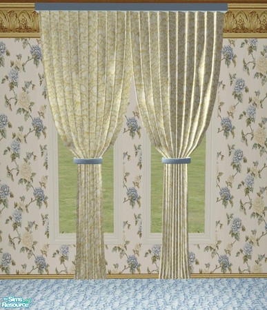 Sims 2 — Breeze Bedroom - Drapes by Riverwillows — Light and airy, the Breeze Bedroom is the perfect place for your sims