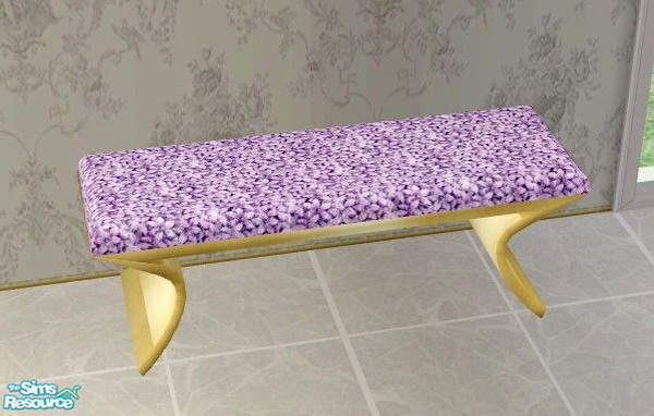 Sims 2 — Golden Beauty Bedroom - Bench by Riverwillows — Beautiful bedroom in brushed gold furnishings and accented with