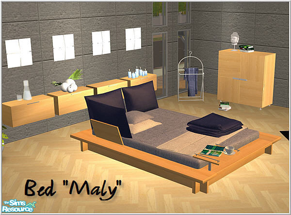 Sims 2 — Ligne roset bedroom - B43 Ligneroset Bed Maly Wood by Birgit43 — 