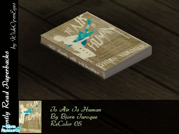 Sims 2 — Gently Read Paperbacks - ReColor 05 by wideopeneyes — A strategically placed novel can make nosy guests think