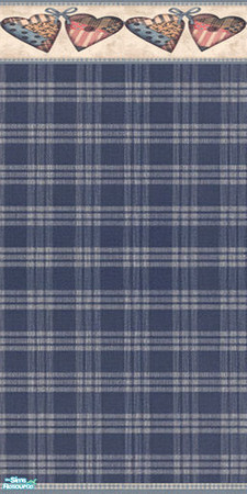 Sims 2 — Wall Quilted Hearts - Blue by Sheera — Part of my Quilted Hearts Walls and Floors Set, hope you'll like it.