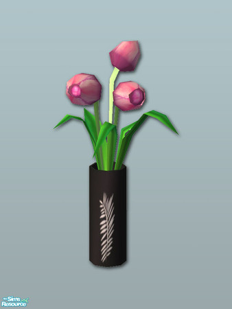Sims 2 — Lucca Kitchen - Tulip Vase - Recol01 by Shakeshaft — Part of a recolour of my Lucca Kitchen Set, Red and White