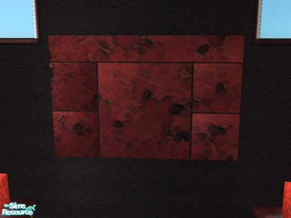 Sims 2 — Red Marbella Painting - #442464 R by brena31 —  The marbella painting with my strange swirled pattern in red and