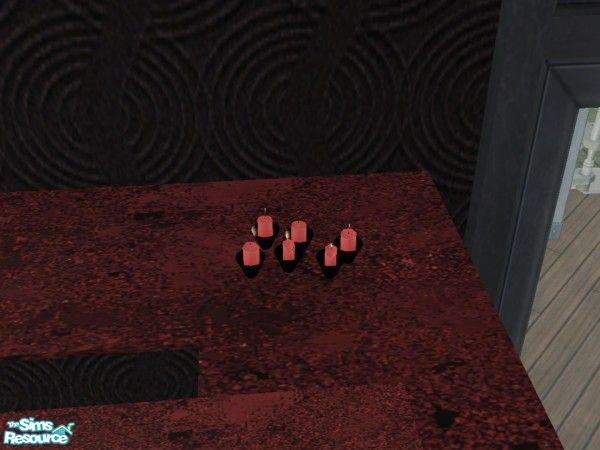 Sims 2 — Red  Marbella Candles - #442464 R by brena31 —  The marbella candles all in red!