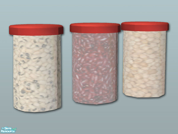 Sims 2 — Lucca Kitchen - Storage Jars - Recol01 by Shakeshaft — Part of a recolour of my Lucca Kitchen Set, Red and White
