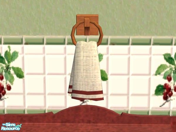 Sims 2 — TC41-Country Kitchen - Linen Towel by rgdyanne — Recolor of OFB "Towel on a Wooden Ring"