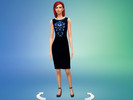 Sims 4 — Blue Dress by Tugumi2 — This is a blue dress.