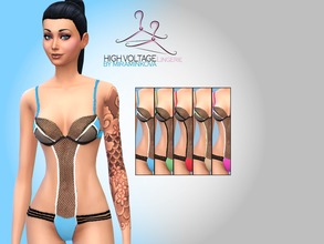 Sims 4 — High Voltage Lingerie by miraminkova — High Voltage is a one piece lingerie with an extraordinary detail on its