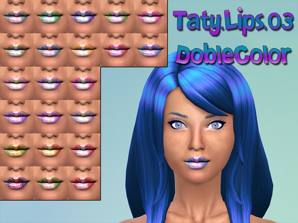Sims 4 — [Ts4]Taty_Lips_03_DoubleColor by tatygagg — -Female -Teen, Young Adult, Adult, Elder