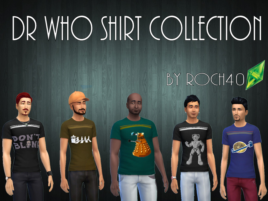 The Sims Resource | Doctor Who Adult Male T-Shirt Collection