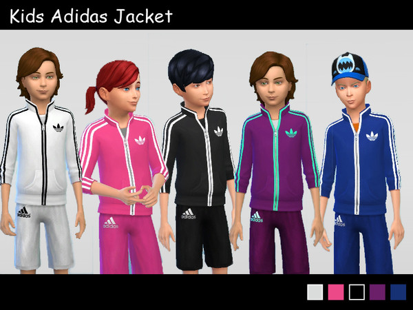 Sims 4 — kidsAdidasJacket by Kronronko — 5 colours jacket