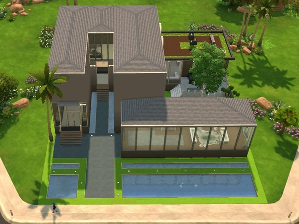 Sims 4 — Luxury Modern House by timatawil2 — Luxurious Modern Duplex infused with elegance, includes one bedroom, one