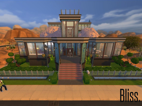 Sims 4 — Bliss by timatawil2 — With it's unique colors and style, this spacious, nature filled, 3-stories house will take