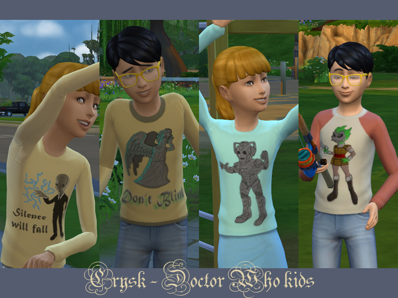 The Sims Resource | Doctor Who Shirts for kids
