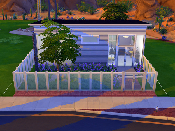 Sims 4 — House 12.20 by scrusher2 — In this space are organized, in an almost symbiotic way, living room, office,