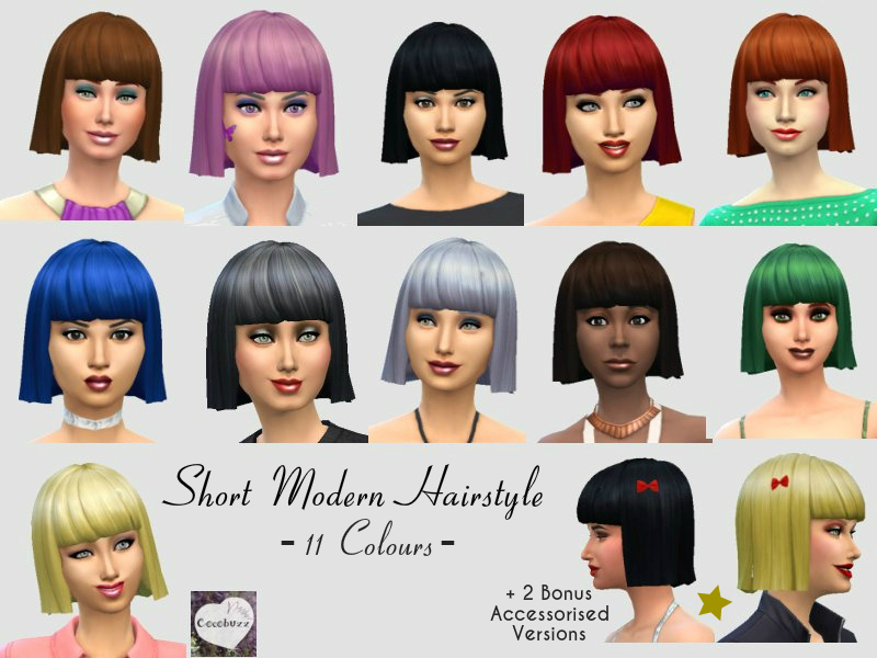 The Sims Resource - Short Modern Hairstyle