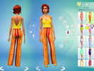 Sims 4 — Party Outfit Yellow by oldmember_harryto — Party Outfit in yellow and stripes.