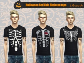 Sims 4 — Halloween Set Male Skeleton Tops by dx8seraph — Halloween Set Male Skeleton Tops It's almost Halloween, so I