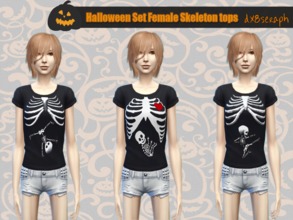 Sims 4 — Halloween Set Female Skeleton Tops by dx8seraph — Halloween Set Female Skeleton Tops It's almost Halloween, so I