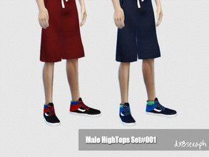 Sims 4 — Sneakers HighTops Set#001 by dx8seraph — Sneakers HighTops Set#001 For Male. This is a standalone CC, with 2