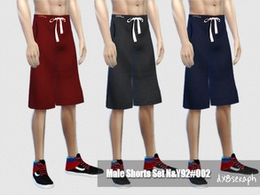 Sims 4 — Male Shorts Set N&Y92#002 by dx8seraph — Male Shorts Set N&amp;Y92#002 For Male. This is a standalone