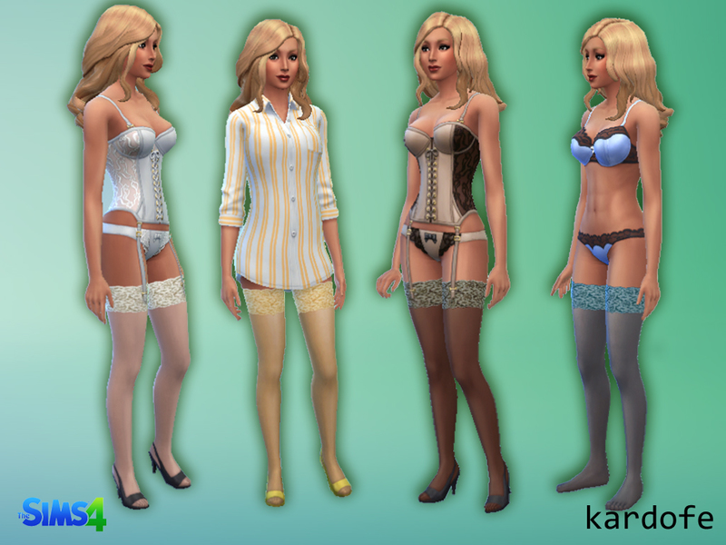 Suggestive stockings with garters, for the most flirty and sexy sims Found ...