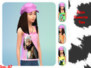 Sims 4 — Zelda Characters Top   by Shel-67 — here is a cute top with Hyrule Warriors characters on them . 