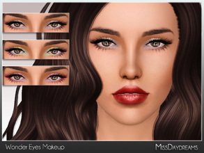 Sims 3 — Wonder Eyes Makeup by MissDaydreams — Wonder Eyes Makeup is a combination of 3-colour eyeshadow and an eyeliner.